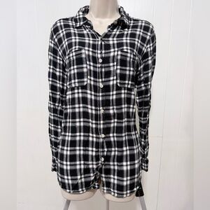 Mossimo Supply Co. Black and White Checkered Shirt